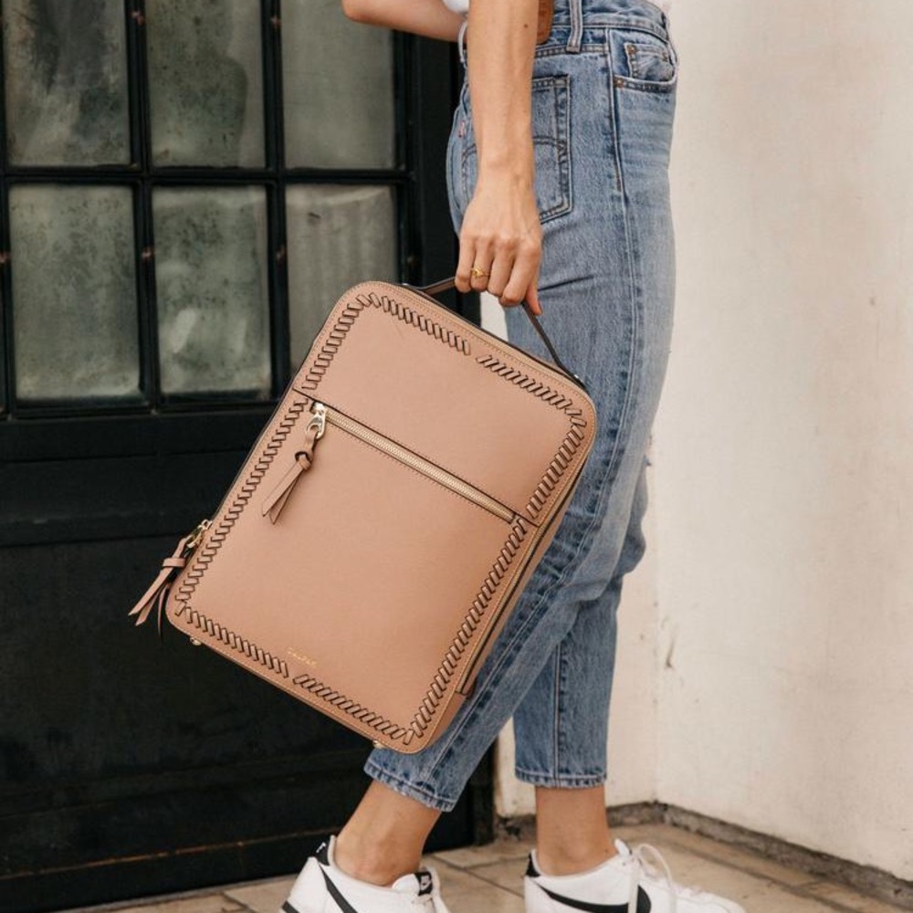 Calpak Kaya Laptop Bag Caramel
